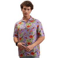 Ketch Men Half Sleeve Oversized Fit Khos000016 Purple M