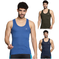 Lux Venus Mens Vest - 100% Cotton Premium Baniyan(Pack Of 3)(Color May Vary)-85Cm Assorted