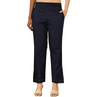Libas Women's Regular Trousers (Pl1636 Blue
