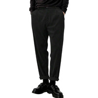 Kotty Mens Solid Button Thamar Black Corduroy Pant(Blue,32)-Kottymenspant11_32