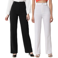 Kotty Pack Of 2 Women Regular Fit Viscose Rayon Trousers