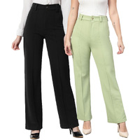 Kotty Women Regular Fit Multicolor Viscose Rayon Trousers
