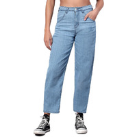 Kotty Women's High Rise Cotton Lycra Blend Ankle Length Relaxed Fit Jeans Light Blue