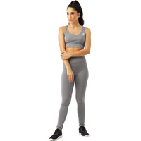 Kotty Womens High Waist Gym Wear Tracksuit Silver Grey