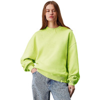 Kotty Women's Fleece Sweatshirt Solid Pattern With Classic Round Neck(Green,Xl)