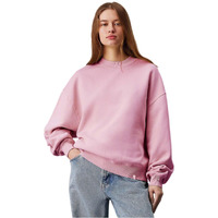 Kotty Women's Fleece Sweatshirt Solid Pattern With Classic Round Neck(Pink,S)
