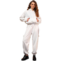 Kotty Women's Winter Set Wool Nightsuit For Women Soft & Cozy Full Sleeve Pants Set(White,M)_Kttwinterset146M