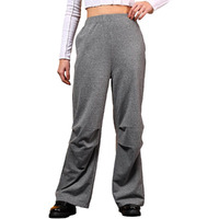 Kotty Women's Stylish Leg Perfect For Workouts And Relaxation Flowtrack Pants(Grey,28)