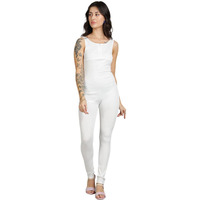 Kotty Women's Sleeveless Stylish Solid Jumpsuit(White,Xl)