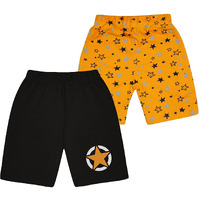 Kyda Kids 100% Cotton Printed Shorts For Boys And Girls - Multicolor Shorts Fo Unisex Kids (Pack Of 2)