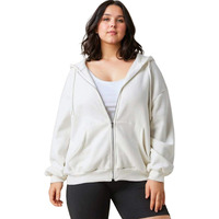 Kotty Women's Plus Size Casual Hoodie Sweatshirt(White,2Xl)