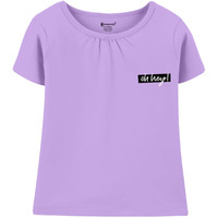 Kyda Kids Antibacterial Girl's Half Sleeve Cotton Solid T-Shirt (Pack Of 1) Purple(Kk-Sam-Gts-H-S-P1_Purple_4-5Y)