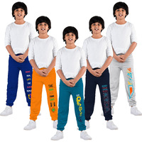 Kyda Kids Boy's Regular Fit Cotton Trackpant (Pack Of 5)(K-No-Plastic-3-4Y,Multicolor)