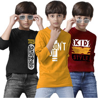 Kyda Kids 100% Cotton Printed T-Shirts For Boys (Pack Of 3)(K-Tokyo-Bhst-C7-8-9Y,Multicolor)