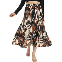 Kzully Crepe Western Women's Skirts Olive