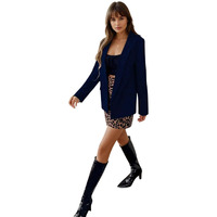 Kotty Womens Soild Regular Fit Full Sleeve Formal -Casual Blazer(Blue,S)