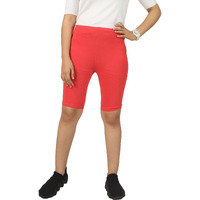 Kyda Girls's Stretchable Anti Bacterial Cycling Shorts, Yoga & Workout Gym Shorts (Orange 11-12 Yr)