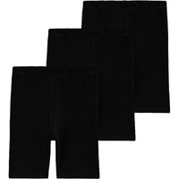 Kyda Kids Girls's Stretchable Anti Bacterial Cycling Shorts, Yoga & Workout Gym Shorts (Pack Of 3) Black