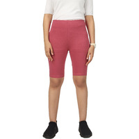 Kyda Girls's Stretchable Anti Bacterial Cycling Shorts, Yoga & Workout Gym Shorts (Rough Pink 5-6 Yr)