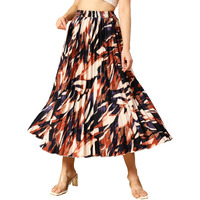 Kzully Crepe Western Skirt Purple