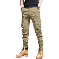 Leriya Fashion Men's Cargo Pants With Pockets | Cotton Joggers For Men | 6 Pocket Jeans Pant | Casual Trousers For Men (Lf-Tp-1174-M-Khakhi)