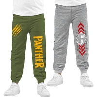 Kyda Kids Boys Cotton Printed Track Pants (Pack Of 2)