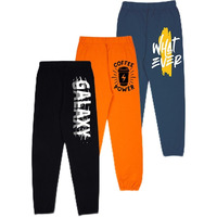 Kyda Kids Boys Cotton Track Pants Random Prints - (Pack Of 3)(Kk_Oe_Mixed_Trackpants_4-5Y,Multicolor)