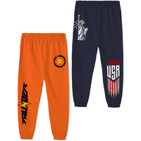 Kyda Kids Baby Boys Cotton Printed Track Pants - Multicolor (Pack Of 2)