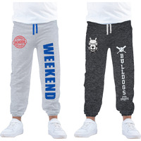 Kyda Kids Boy's Cotton Regular Fit Track Pant(Tp-2-Ck-Weekend-3-4Y,Multicolor)