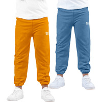 Kyda Kids Unisex Cotton Regular Fit Track Pants For Boys & Girls (Pack Of 2)(Kk-B-Discover-C4-8-9Y,Multicolor)