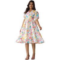 Leriya Fashion Women's Rayon Casual Below The Knee Western Dress (Lf-Wd1193-01_Multicolor