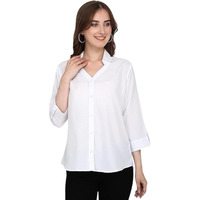 Leriya Fashion Women's Regular Fit Top (Lf-W1163-M_White Medium)