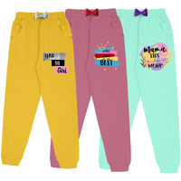 Kyda Kids Girls Cotton Printed Track Pants With Pocket (Pack Of 3)(Kk-G-Grand-P3-C2-2-3Y,Multicolor)