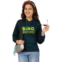 Kyda Kids Girls Cotton Hooded Neck Hoodies - Sweatshirt With Hoodies Full Sleeves Girls Winter Wear, Long Sleeve Sweatshirts For Girl - Regular Fit Green