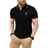 Leriya Fashion Solid Regular Fit T-Shirt For Men (Lf-M.T Mt1223_Black