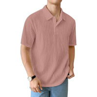 Leriya Fashion Cotton T-Shirt For Men  Soft Breathable Fabric | Regular Fit Half Sleeve Collar Tee For Summer Casual Wear (Available In Plus Size And Combo Pack Of 2) Pink