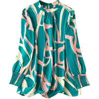 Leriya Fashion Women Rayon Regular Top Green S