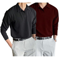 Leriya Fashion Men's Regular Fit Black Polo T-Shirt  Plain & Versatile (Available In Plus Size And Combo Pack Of 2)