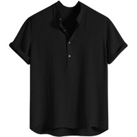 Leriya Fashion Men's Half Sleeve Casual Plain T-Shirt  Stylish & Comfortable Black