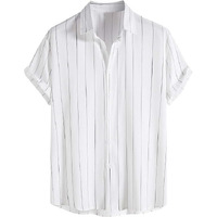 Lookmark Casual Cotton Blend Shirt For Men Shirt For Men(Printed Shirt White Wall-S)