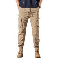 Lymio Men Mid Rise Cargo Pants Cotton - Cargos (Cargo-58-61) (Alpha, M, Khaki)
