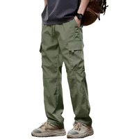 Lymio Men Cargo || Cotton Cargo Pants For Men || Regular Fit High Rise Solid Pants (Cargo-111-Green-4Xl)