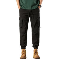 Lymio Men Mid Rise Cargo || Cargo Pants Cotton || Cargos (Cargo-59-M) Black