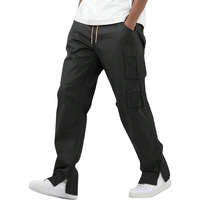 Lymio Men Cargo || Men Cargo Pants Cotton || Casual Cargos Pant (Cargo-30-Black-S)