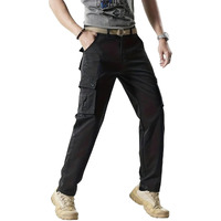 Lymio Cargo Pants For Men|| Cotton Casual Cargo Pants For Men (Cargo-94-Black-M)