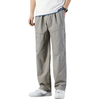 Lymio Men's Fashion Regular Fit High Rise Solid Cargo Pants Grey (Cargo-62-Grey-4Xl)
