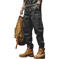 Lymio Men Cargo || Men Cargo Pants || Men Cargo Pants Cotton || Cargos For Men (Cargo-101-Black-2Xl)