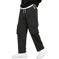 Lymio Cargo Pants For Men|| Cotton Cargo Pants For Men (Cargo-24-Black-4Xl)