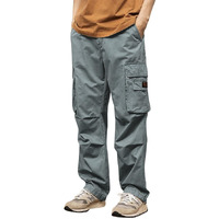 Lymio Men Mid Rise Cotton Cargo Pants (Cargo-115-Grey-3Xl)