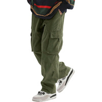Lymio Men's Fashion Regular Fit High Rise Solid Cargo Pants Green (Cargo-52-Green-3Xl)